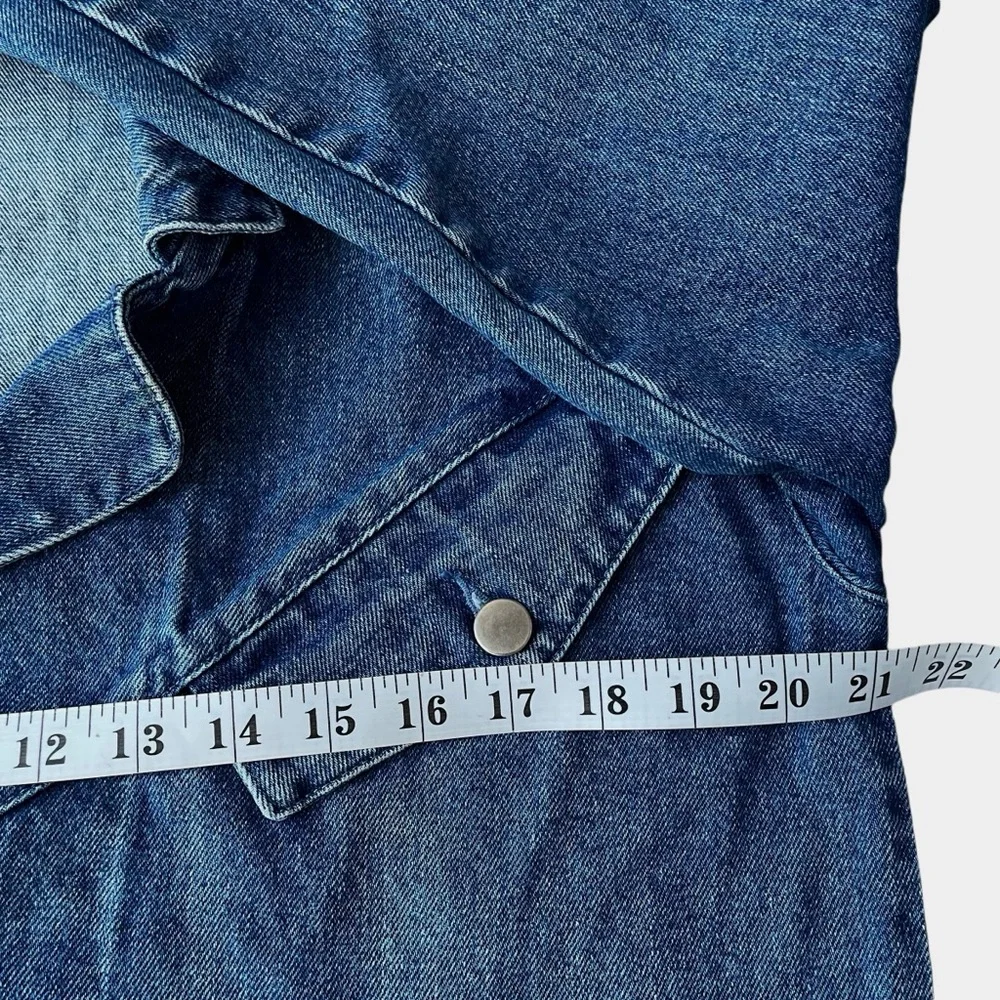 Vintage Sergio Valente Long Denim Jacket 3/4 Sleeve - Picture 10 of 16